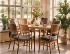 Chairs gathered around a welcoming table