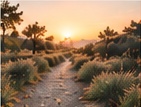 A quiet path in the evening light
